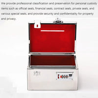 Stainless Steel Bank Password Lock-Box Financial Security Portable Register Bill Box Combination Lock/Padlock Cash Box