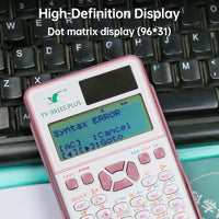 【New】Scientific Calculators Math Calculator with 417 Function HD Dot Matrix Display 96*31) Dual Power Supply