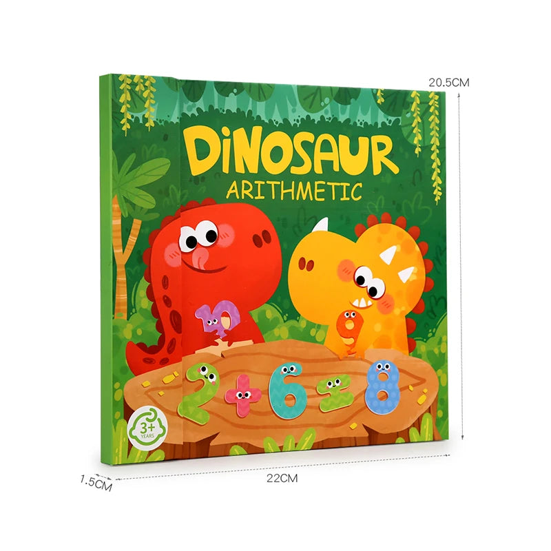 Dinosaur Theme Children's Math Tiles Number Decomposition Arithmetic 1-20 Addition And Subtraction Early Education Toys
