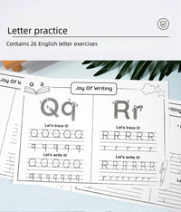 Alphabet Practice Workbook For Kids Handwriting Tracing Picture Book with Stickers Pen Control Training Coloring Book