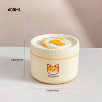 Portable Cute 304 Stainless Steel Insulated Bento Lunch Box For Kids Students Leak-proof Keep Warm Food Container Microwave Safe