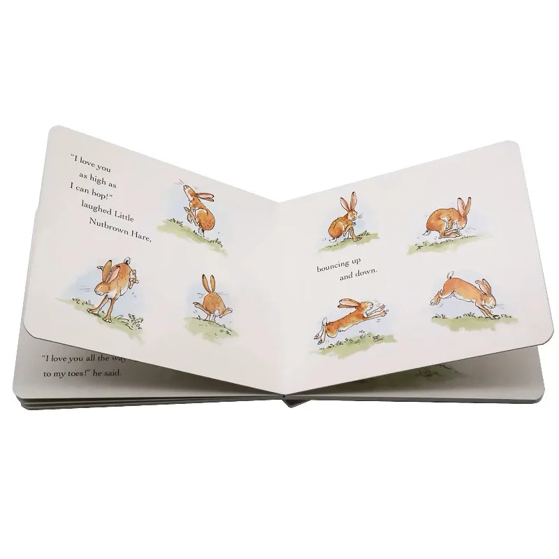 Guess How Much I Love You English Board Book, Toddler Early English Learning, Interactive Learning Book, Preschool Teaching Book