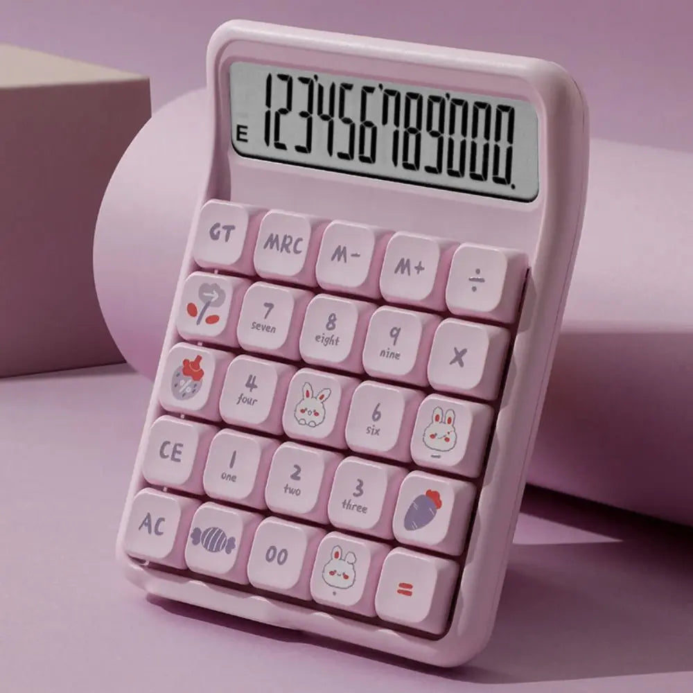 Detachable Mute Mahjong-Sound Calculator Cute Cartoon Electronic Calculators Mechanical Buttons Large Screen