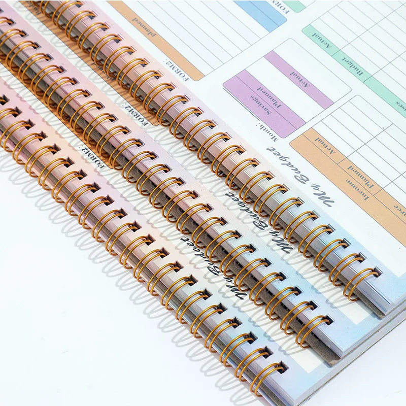 B5 Spiral Household Expense Account Book Daily Weekly Finance Budget Planner Cash Income Expenditure Saving Tracker Notebook