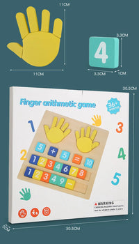 Math Finger Counting Wooden Number Math Learning Games Montessori Toys Intellectual Development Teaching Aids For Toddlers