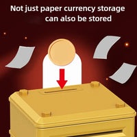 Electronic Piggy Bank Automatic Mini Safe Coins Cash Saving Money Box Password Counter Code Key Lock Coin Bank ATM Child Gift