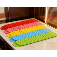 100 Counting Discs Foam Math Toy Toddlers Bright Red Pink Yellow Blue Green Chips with Numbers to Enhance Perception Recognition