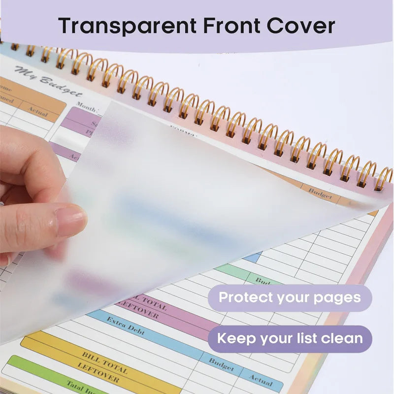 B5 Spiral Household Expense Account Book Daily Weekly Finance Budget Planner Cash Income Expenditure Saving Tracker Notebook
