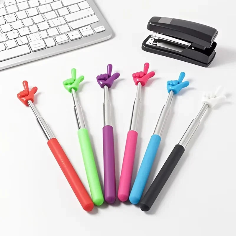 Retractable Hand Shape Reading Pointer Stick Stretchable Teaching Guidance Stick Kids Reading Tool Classroom Instruction Pointer