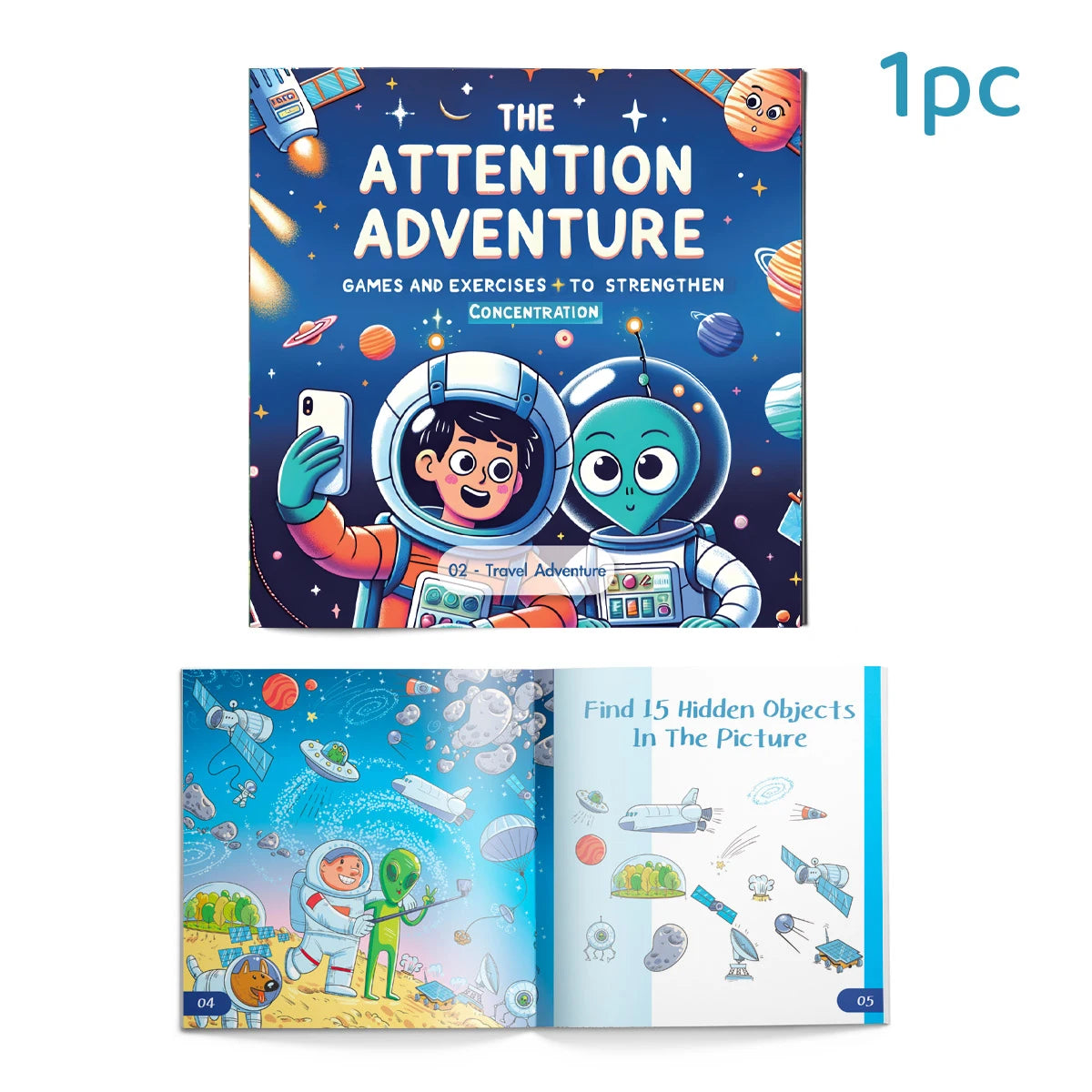 5PCS The Attention Adventure Books for Kids – Fun Games & Exercises to Strengthen Focus and Concentration Skills