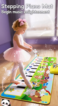 100x36cm Kids Music Piano Mat Toddlers Floor Keyboard Dance Mat with 8 Instrument Sounds Baby Carpet Educational Toys Kids Gifts