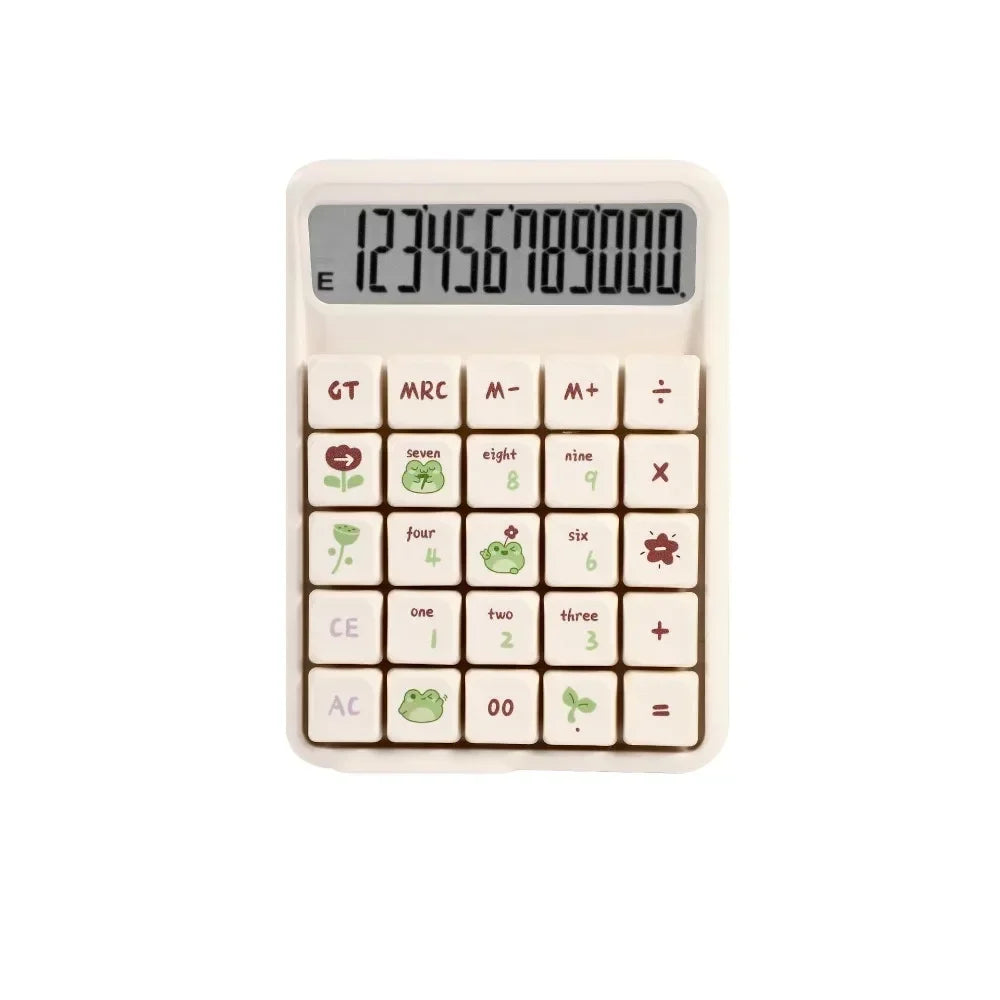 Detachable Mute Mahjong-Sound Calculator Cute Cartoon Electronic Calculators Mechanical Buttons Large Screen