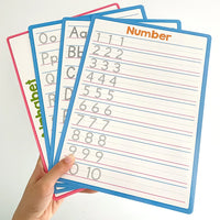 Dry Erase Handwriting Tracing Practice Board for Kids Write and Wipe Reusable Boards for Kindergarten and Preschool Montessori