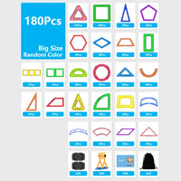 Magnetic Building Blocks DIY Magnets Construction Set Big Size Learning Montessori Educational Toys For Kid Magnet Tiles STEM