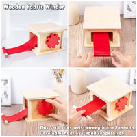 Kindergarten Montessori Wooden Toys Winder Object Permanence Box Coin Box Drawer Game Textile Drum Teaching Aids Sensory Toys