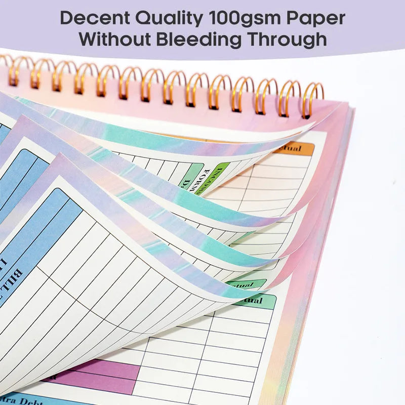 B5 Spiral Household Expense Account Book Daily Weekly Finance Budget Planner Cash Income Expenditure Saving Tracker Notebook