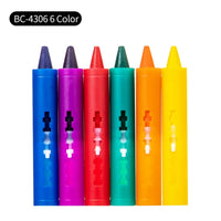 6pcs set Washable Bath Crayons-Colorful, Easy-Clean Markers for Youngsters, Fun Shower Draw in the Tub Graffiti Toy