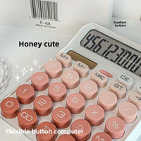 High Aesthetic Solar Calculator Gradient Color Button Battery Dual-Use Suitable for Home, School and Office Supplies