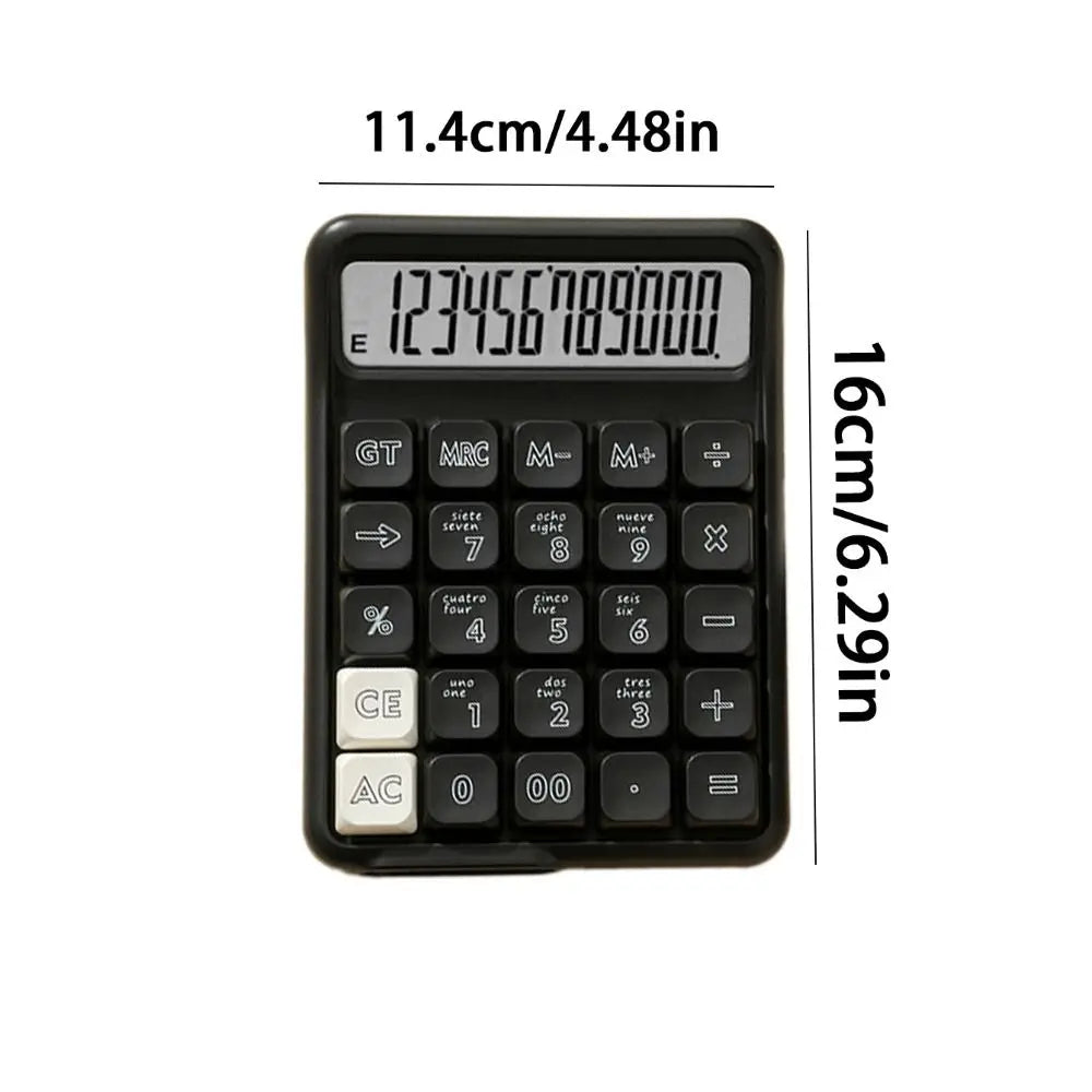 Detachable Mute Mahjong-Sound Calculator Cute Cartoon Electronic Calculators Mechanical Buttons Large Screen