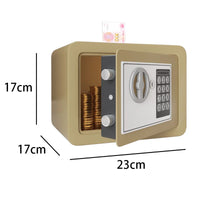 0.2 Cubic Feet Electronic Digital Safe, Steel Home Cash Safe and Fireproof Cash Bag for Hiding Safe Cash