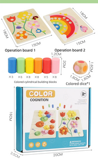Educational Early Childhood Color Matching Children's Toys Sensory Training Building Blocks Kindergarten Teaching Aids
