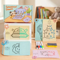 Reusable Tracing Book Pen Control Training Toy with Erasable Symmetrical Graphics for Kids To Practice Concentration Early