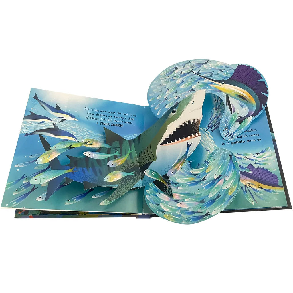 Usborne Pop Up Ocean 3D Flap English Picture Book for Kids Baby Educational Parent-child Interaction Bedtime Reading Books