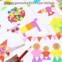 1000pcs Kids Crafts Art Supplies Kit Pipe Cleaners Pompoms Foam Stickers Feather Felt Cloth Button DIY Creative Craft Toy Gifts