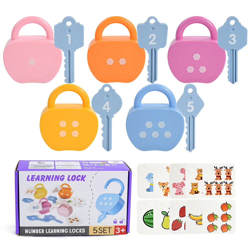 Educational Toy Apple Digital Unlock Toys Fun Number and Letter Match Game for Inspired Learning Toy Gift