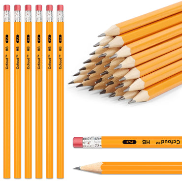 12-150pcs Bulk Pencils with Eraser top,2 HB Pencils for Writhing, Drawing and Sketching,Yellow Wood-Cased Pencils
