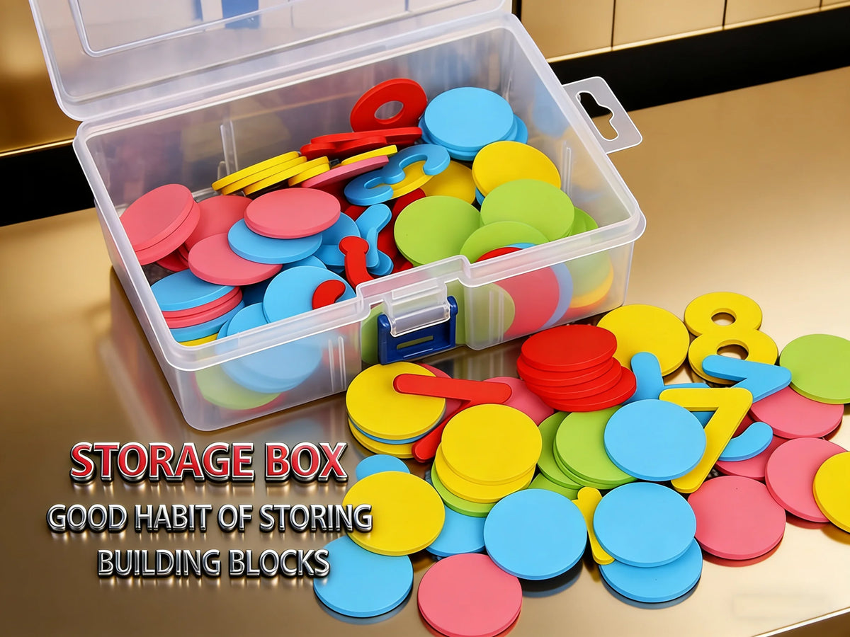 100 Counting Discs Foam Math Toy Toddlers Bright Red Pink Yellow Blue Green Chips with Numbers to Enhance Perception Recognition