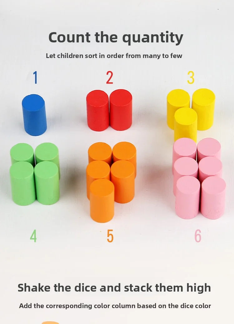 Educational Early Childhood Color Matching Children's Toys Sensory Training Building Blocks Kindergarten Teaching Aids