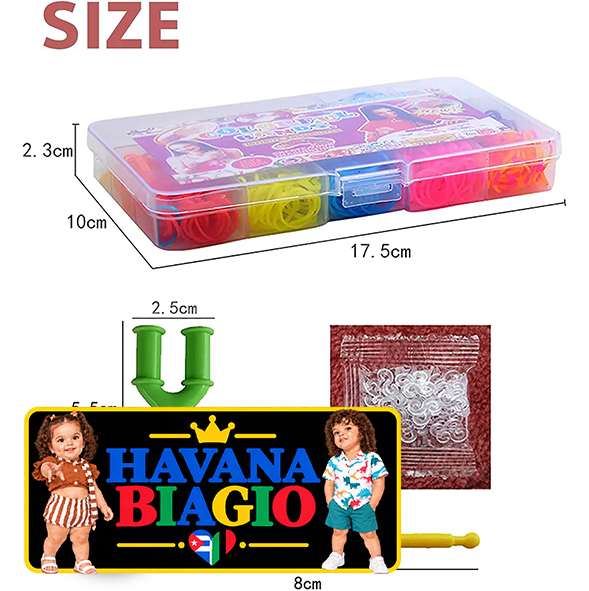 600pcs Loom Bands Colorful Loom Rubber Bands Set 12 Colours DIY Rubber Bands Bracelet Making Kit Gift for Girls Kids Art Craft
