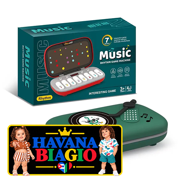 Electronic Music Rhythm Puzzle Game Machine Light Up Sensory Fast Push Organ Montessori Educational Travel Toy Christmas Gifts