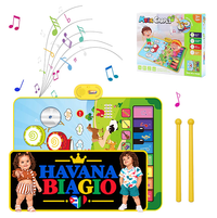 90x70cm Unicorn Music Mat Kid Toddler Mat Piano Keyboard and Drum 2 in 1 Toys Dance Mat 8 Instruments Sound Educational Toys