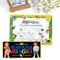 Alphabet Practice Workbook For Kids Handwriting Tracing Picture Book with Stickers Pen Control Training Coloring Book