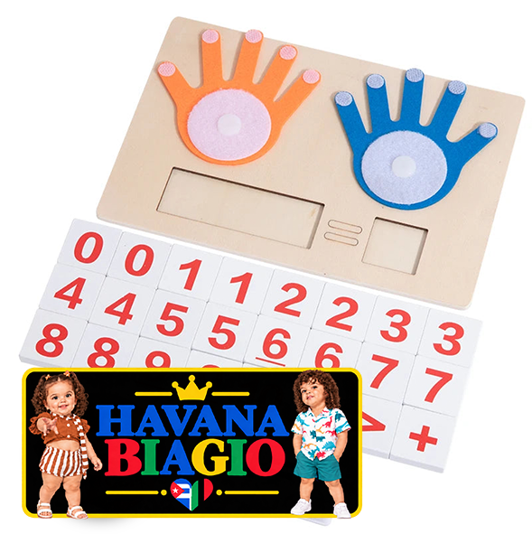 Math Finger Counting Wooden Number Math Learning Games Montessori Toys Intellectual Development Teaching Aids For Toddlers