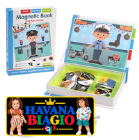 Montessori Magnetic Busy Book 3D Cartoon Puzzles Jigsaw Funny Brain Training Game Educational Learning Toys for Kids Gift Xmas
