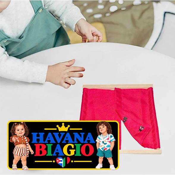 Montessori Clothing Board Training Tool Dress Learning Board Clothing Frame Toy Sensory Board for Toddlers Children Kids