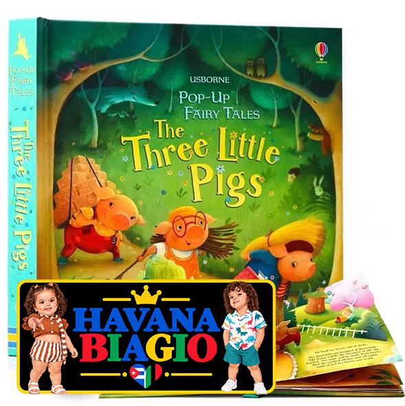 Usborne Pop-Up Three Little Pigs English 3D Flap Picture Books Kids Reading Book baby learn English language Books for Children