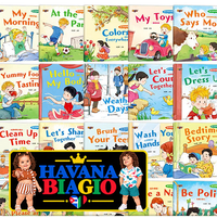 20PCS Kids English Enlightenment Picture Books Set Cognitive Habit Bilingual Storybooks for Toddlers Preschool Learning
