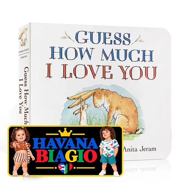 Guess How Much I Love You English Board Book, Toddler Early English Learning, Interactive Learning Book, Preschool Teaching Book