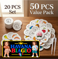 [20Pcs/50Pcs] Magic 3D Foam Explosion Art Paper Water Activated Expanding Drawing Board Kids DIY Craft Toy Puffy Texture Paintin