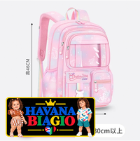 Refrigerator Door Pink Princess Schoolbag Students Female Super Lightweight Large Capacity Anti-splashing Water Large Capacity