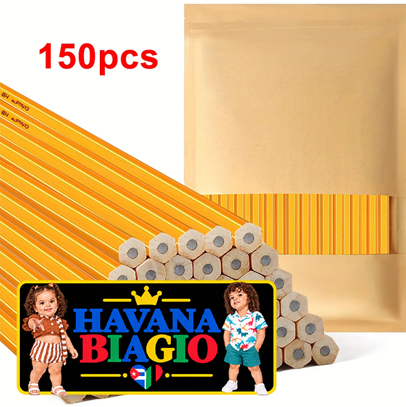 12-150pcs Bulk Pencils with Eraser top,2 HB Pencils for Writhing, Drawing and Sketching,Yellow Wood-Cased Pencils