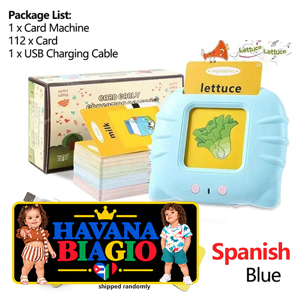 Early Education Flash Card Learning Toys Talking Flashcards for Kids Preschool English Electronic Audio Book Machine Gift