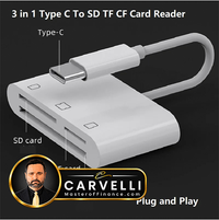 USB Type C CF Card Reader for iPhone 3 in 1 SD TF CF Card Reader lightning CF Card Adapter Camera Card Reader Plug and Play