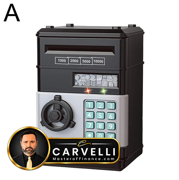 Electronic Piggy Bank Automatic Mini Safe Coins Cash Saving Money Box Password Counter Code Key Lock Coin Bank ATM Child Gift